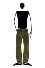 pantalone arrampicata uomo velluto verde militare costa francese GRILLO Monvic