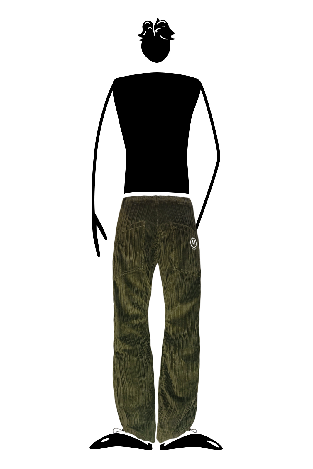 Pantalon en velours côtelé français vert pour homme GRILLO Monvic pour escalade