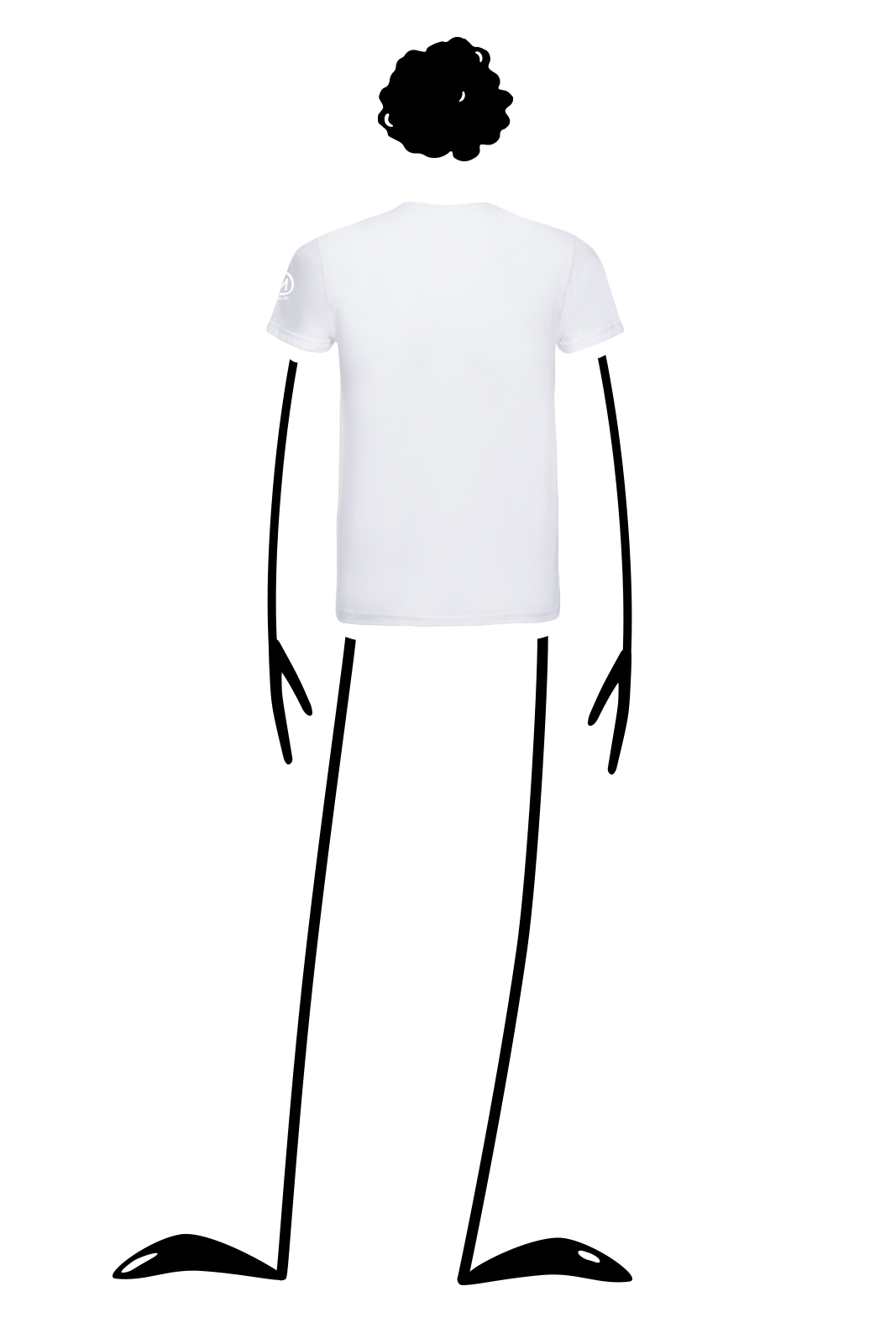 t-shirt men white HASH Monvic