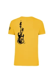 ROCK'N'ROLL - t-shirt arrampicata giallo uomo/unisex - cotone organico - HASH MONVIC 🎸
