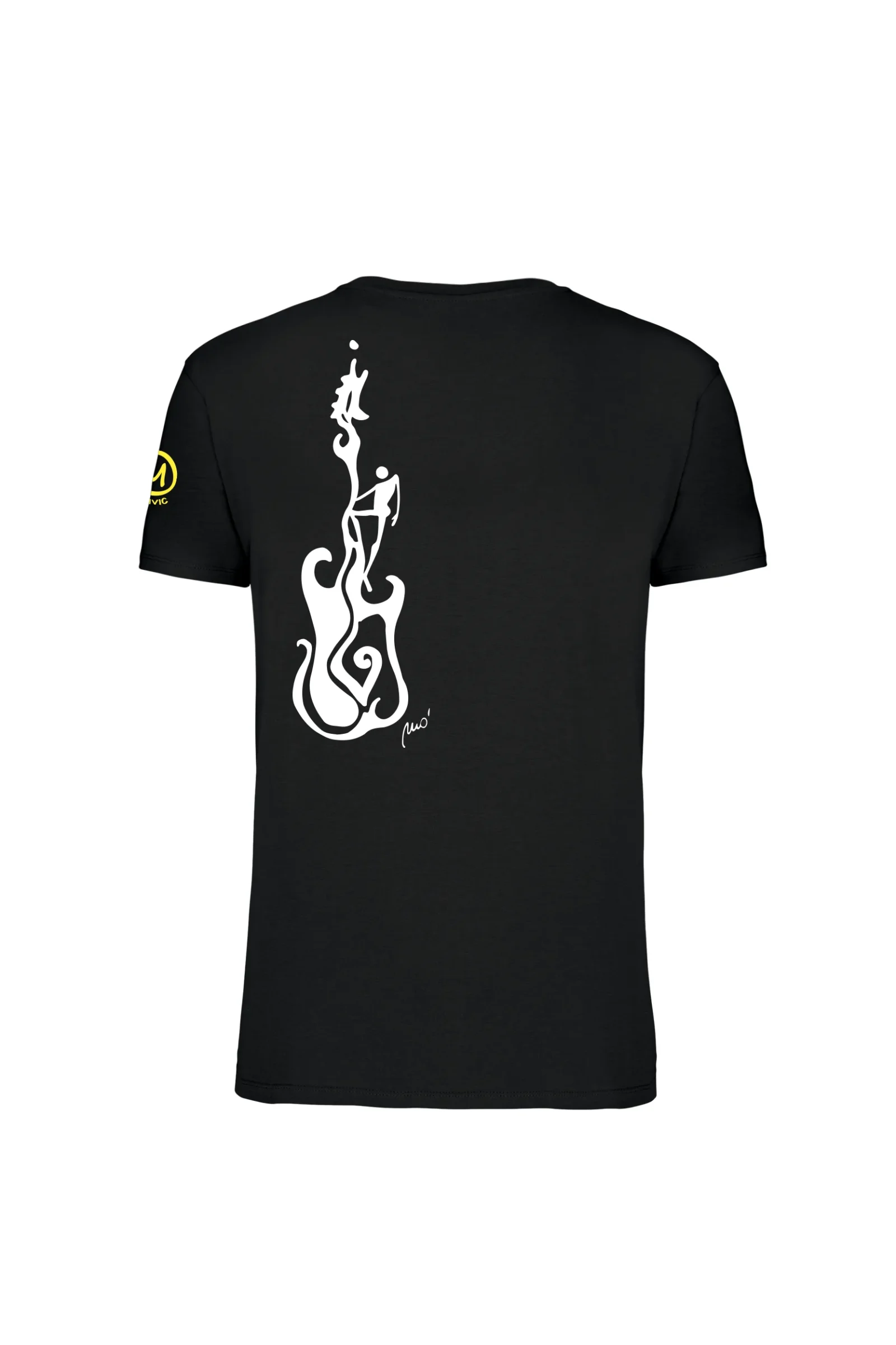ROCK'N'ROLL - t-shirt arrampicata nero uomo/unisex - cotone organico - HASH MONVIC 🎸