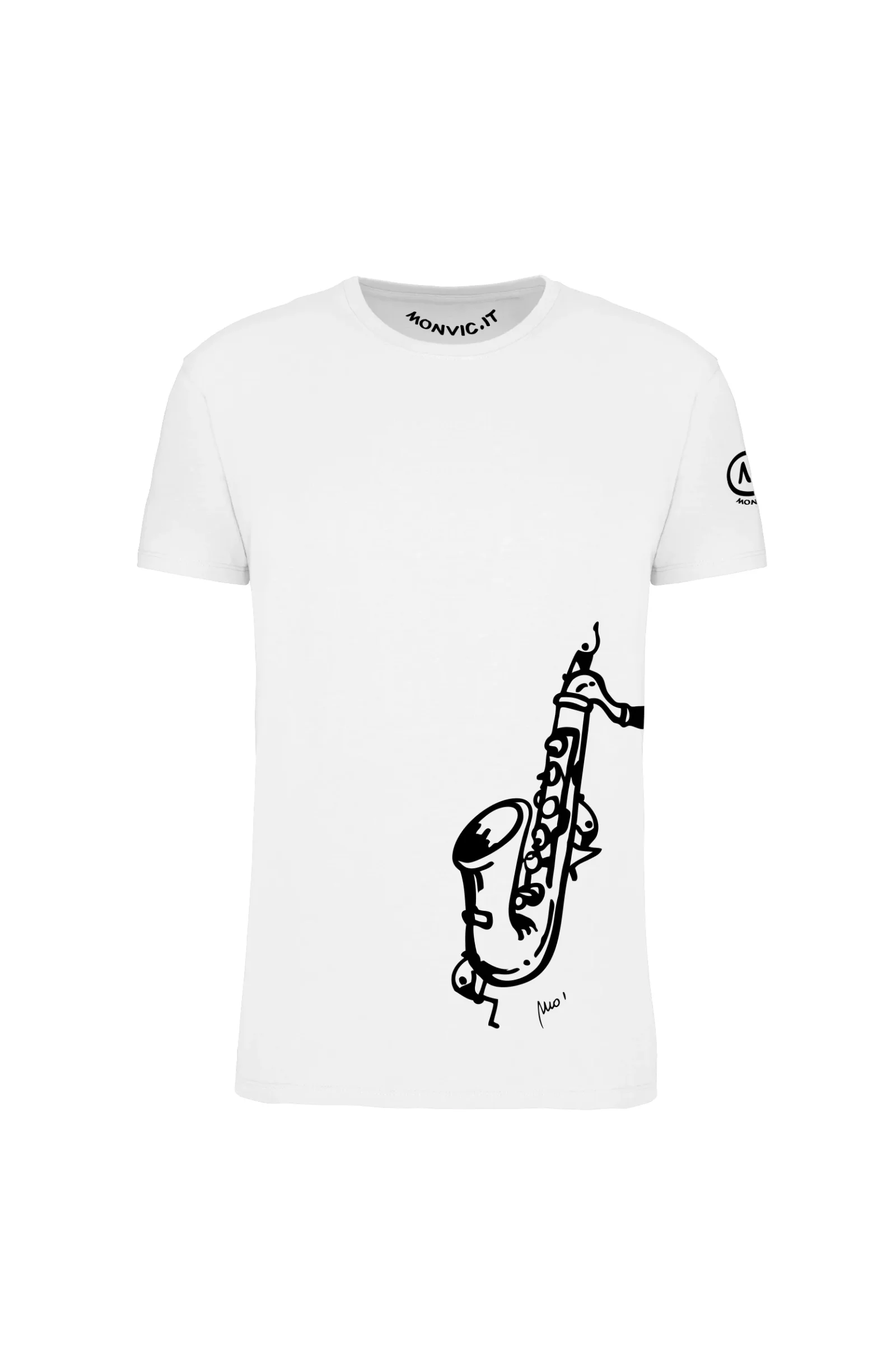 SAX - T-shirt d'escalade blanc homme/unisexe - coton bio - HASH MONVIC