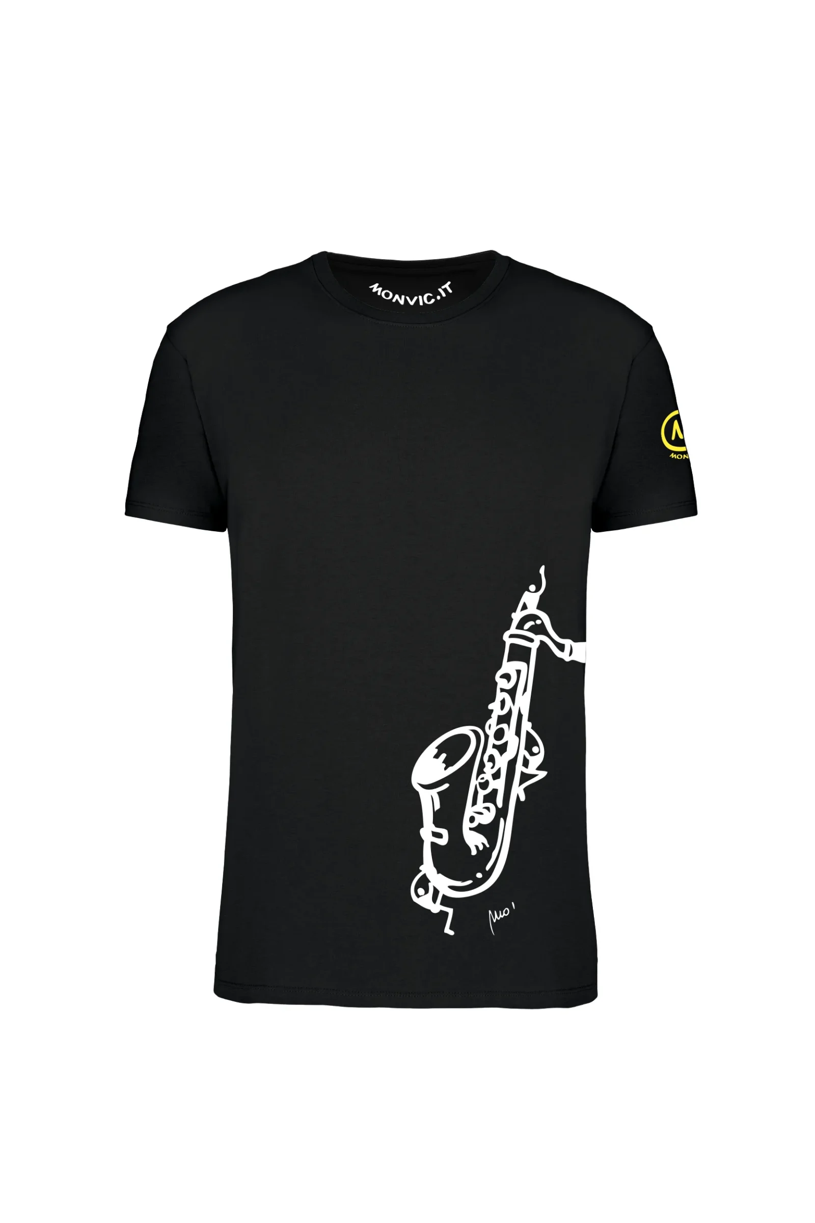 SAX - T-shirt d'escalade noir homme/unisexe - coton bio - HASH MONVIC