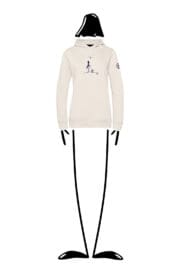 felpa donna FEDRA Monvic cream dog fronte