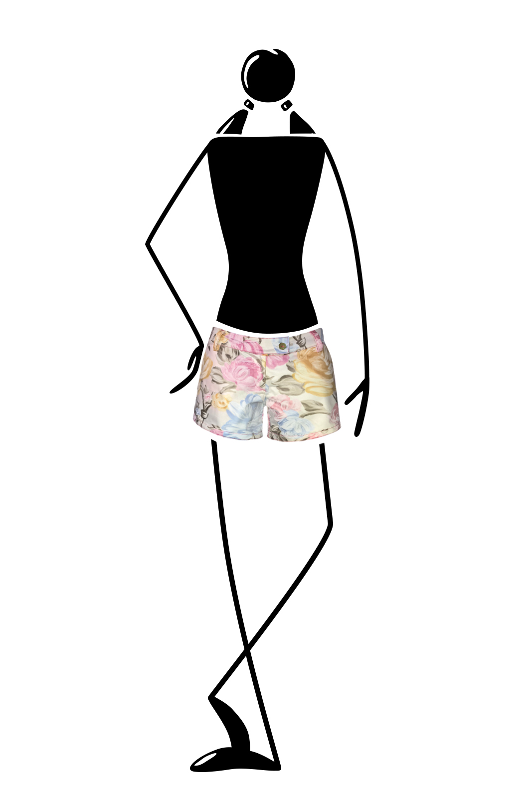 Short en coton pour femme pour l’escalade STEFFY floreal