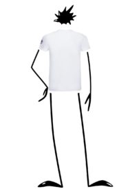 t-shirt men white HASH Monvic