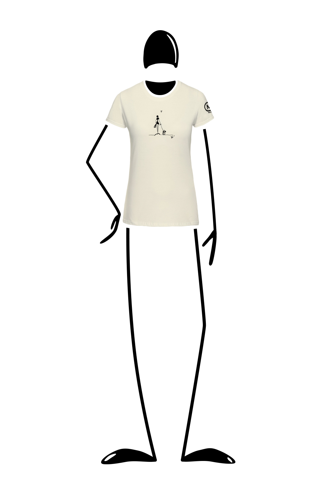 t-shirt femme creme SHARON Monvic