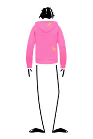 women's pink hoodie FEDRA VINTAGE Monvic