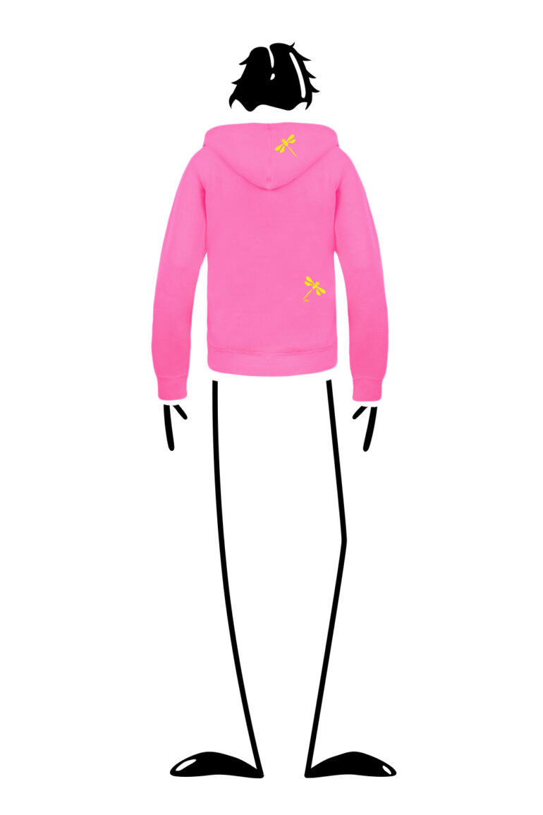 women's pink hoodie FEDRA VINTAGE Monvic
