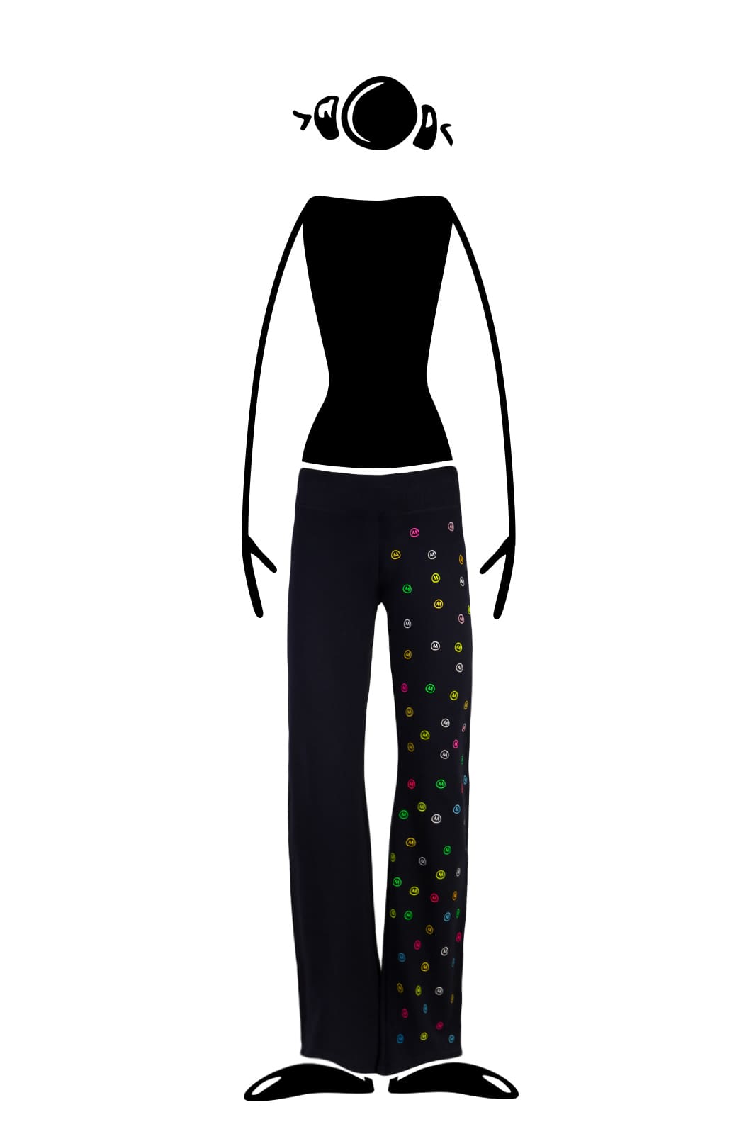 Women's jersey pants MULTI Monvic black Women's jersey pants MULTI Monvic black