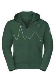Felpa con cappuccio da uomo / unisex - verde foresta - grafica running "Pablo" - NAVAJO ZIP MONVIC