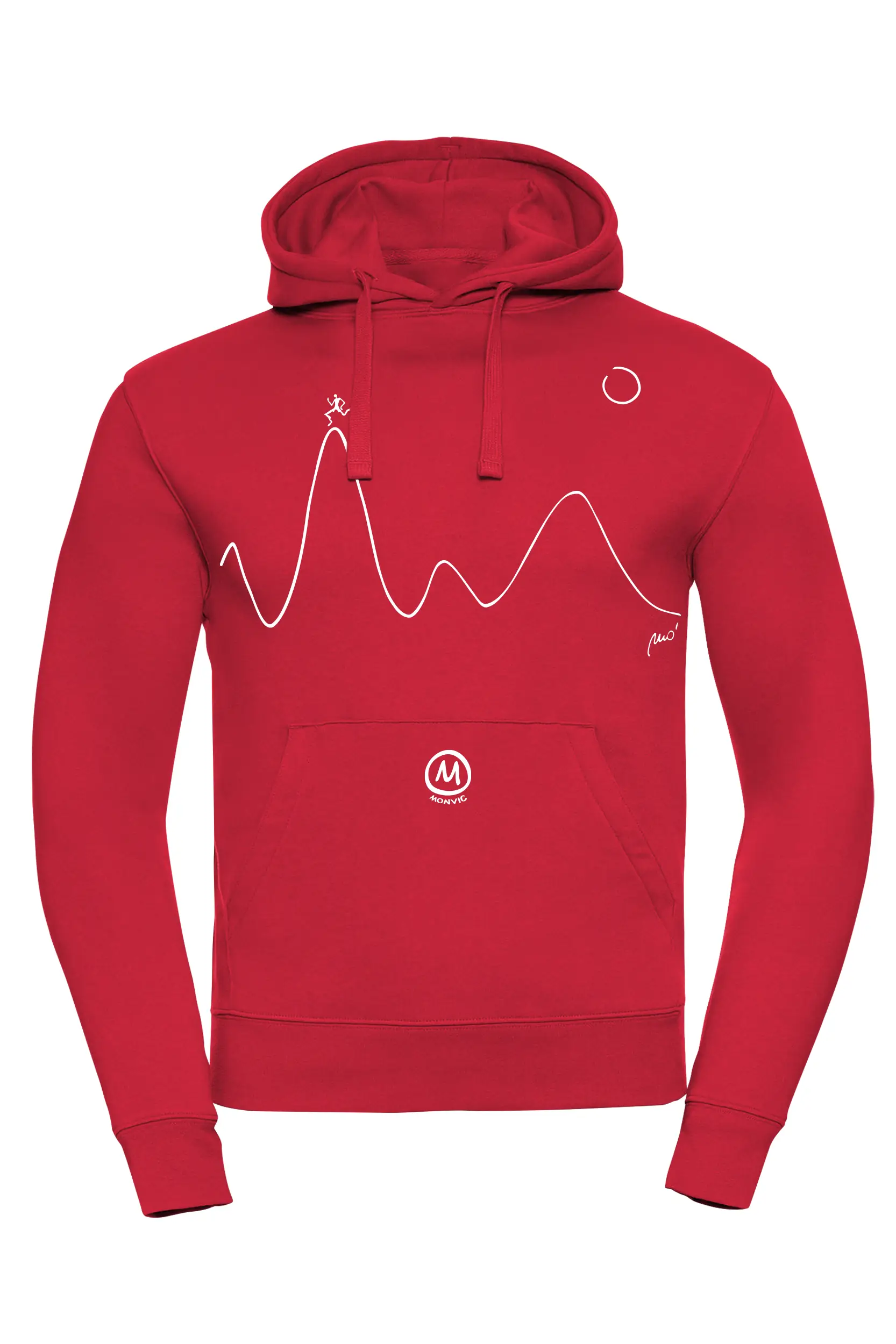Sweat à capuche homme - rouge - running "Pablo" NAVAJO MONVIC