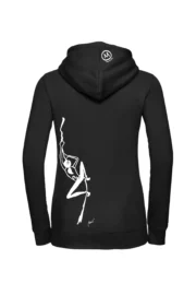 Women's hoodie - black - "Sabry" graphics - FEDRA MONVIC
