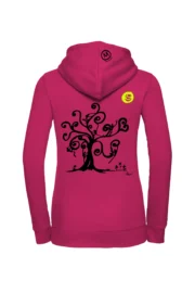 Women's hoodie - fuchsia - "Tree" graphics - FEDRA MONVIC
