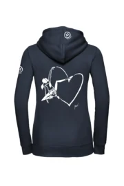 Women's zip hoodie - navy blue - "Out" climbing graphics - FEDRA ZIP MONVIC