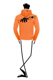 Men's climbing sweatshirt with hood - orange - "Manone" NAVAJO MONVIC