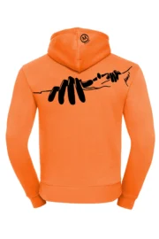 Men's climbing sweatshirt with hood - orange - "Manone" NAVAJO MONVIC