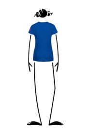 t-shirt women blue SHARON Monvic