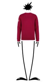 Felpa unisex ROUND organic Monvic rossa uomo