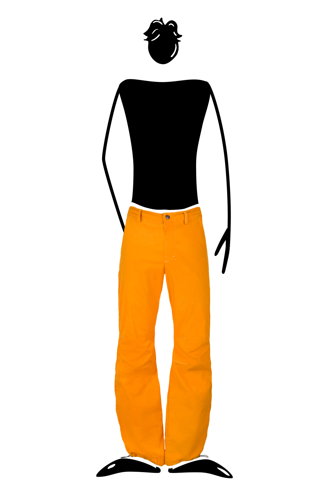 pantalone velluto a coste strette arancione uomo GRILLO Monvic per arrampicata