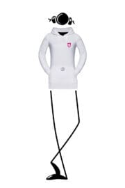 felpa arrampicata donna FEDRA Monvic for Frasassi white fronte