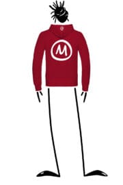 Sweat à capuche unisexe rouge NAVAJO Monvic
