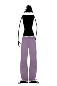 Women's Climbing trousers in soft stretch corduroy purple VIOLET VELVET Monvic