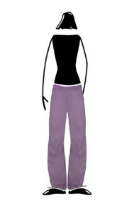 Pantalon Femme en velours pourpre VIOLET VELVET Monvic