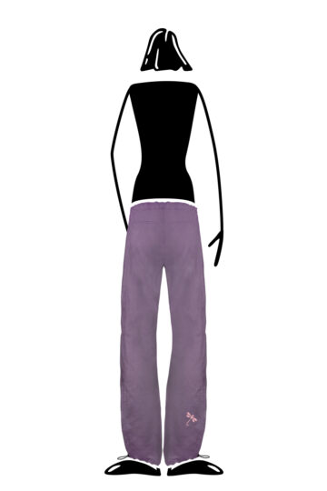 Women's Climbing trousers in soft stretch corduroy purple VIOLET VELVET Monvic