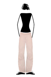 Women's Climbing trousers in soft stretch corduroy pink VIOLET VELVET Monvic