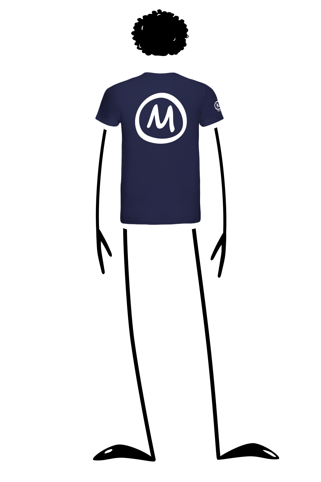 t-shirt homme bleu marine HASH Monvic