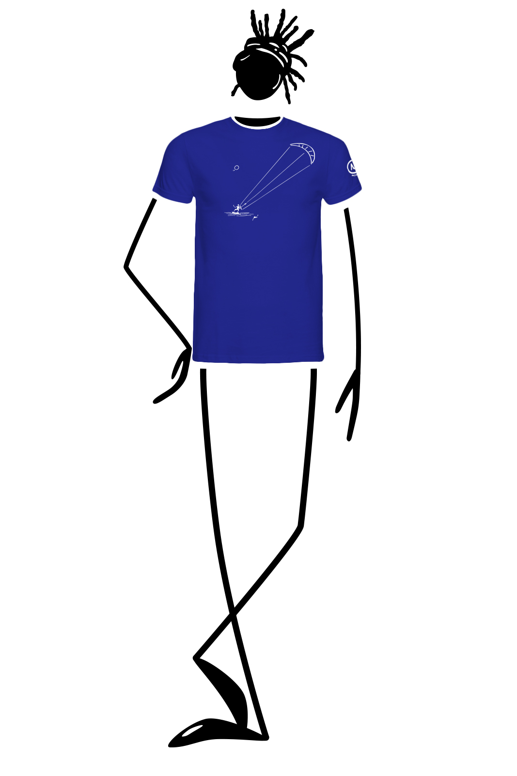 t-shirt homme bleu HASH Monvic