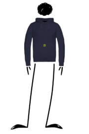 Hoodie unisex navy NAVAJO Monvic