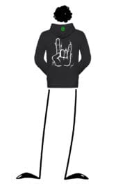 Sweat à capuche unisexe noir NAVAJO Monvic