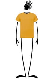 t-shirt sports men ocher HASH Monvic