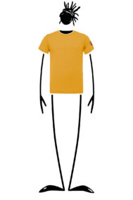 t-shirt sport uomo ocra HASH TEC Monvic