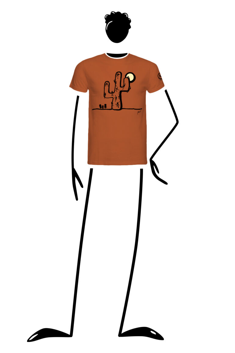 t-shirt uomo marrone HASH NATURE Monvic