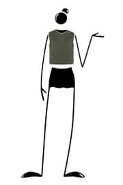 Crop top donna verde cotone organico BRIGITTE Monvic