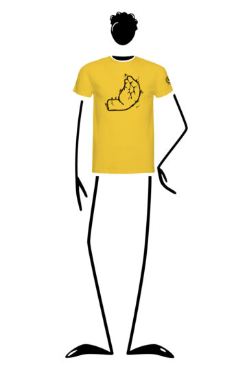 t-shirt uomo gialla HASH Monvic
