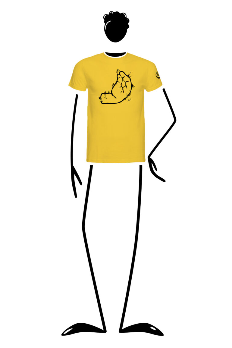 t-shirt men yellow HASH Monvic