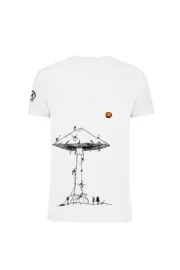 Men's climbing T-shirt - white - drumstick mushroom - HASH Monvic