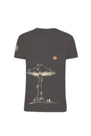 Men's climbing T-shirt - carbon grey - drumstick mushroom - HASH Monvic