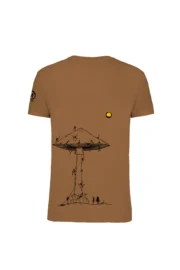 Men's climbing T-shirt - brown - drumstick mushroom - HASH Monvic
