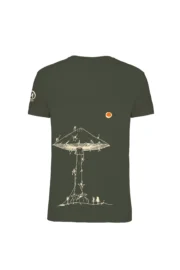 Men's climbing T-shirt - military green - drumstick mushroom - HASH Monvic