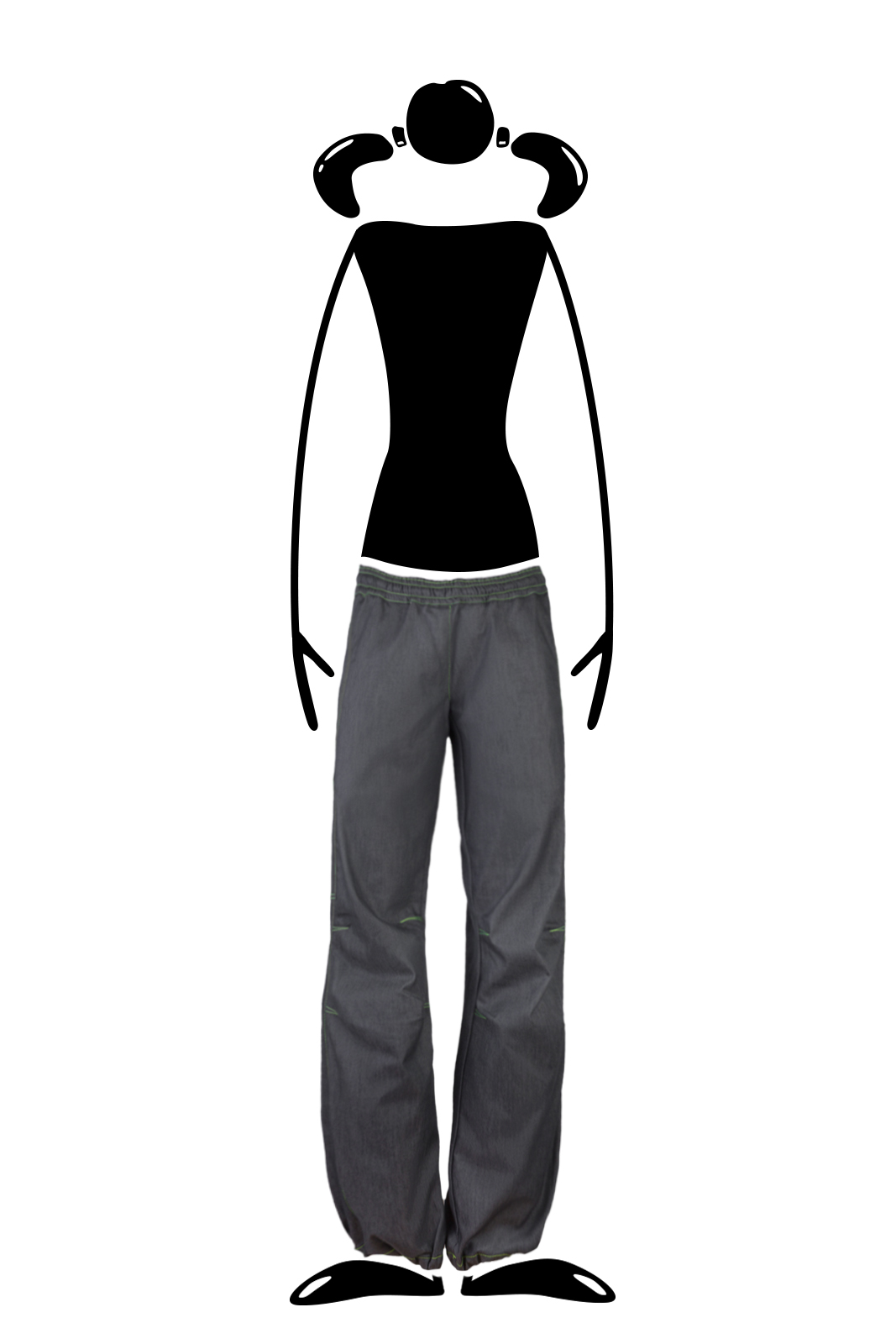 woman climbing jeans contrast stitching VIOLET Monvic