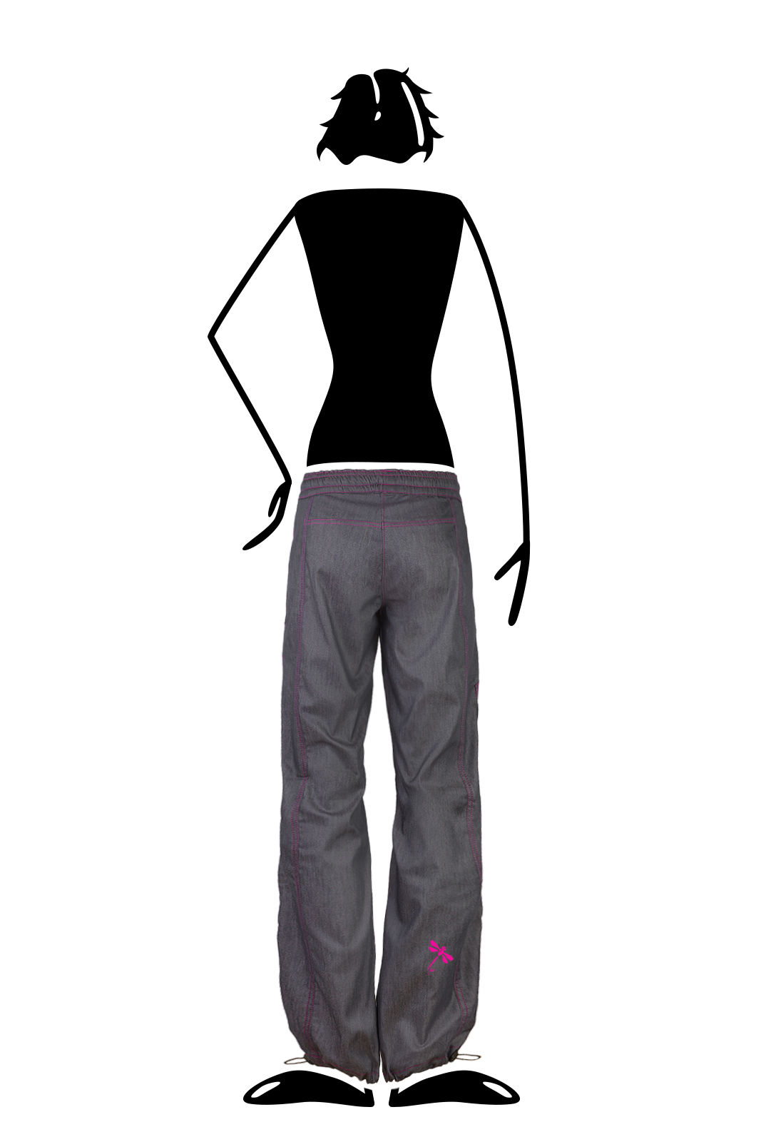 woman climbing jeans contrast stitching VIOLET Monvic