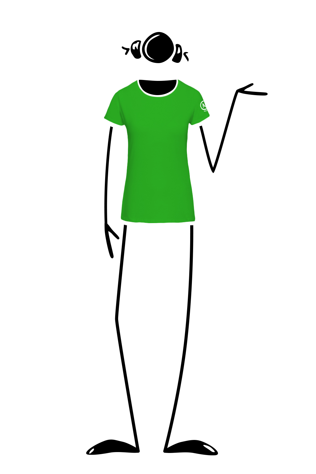 T-shirt femme en coton bio vert SHARON ORGANIC Monvic