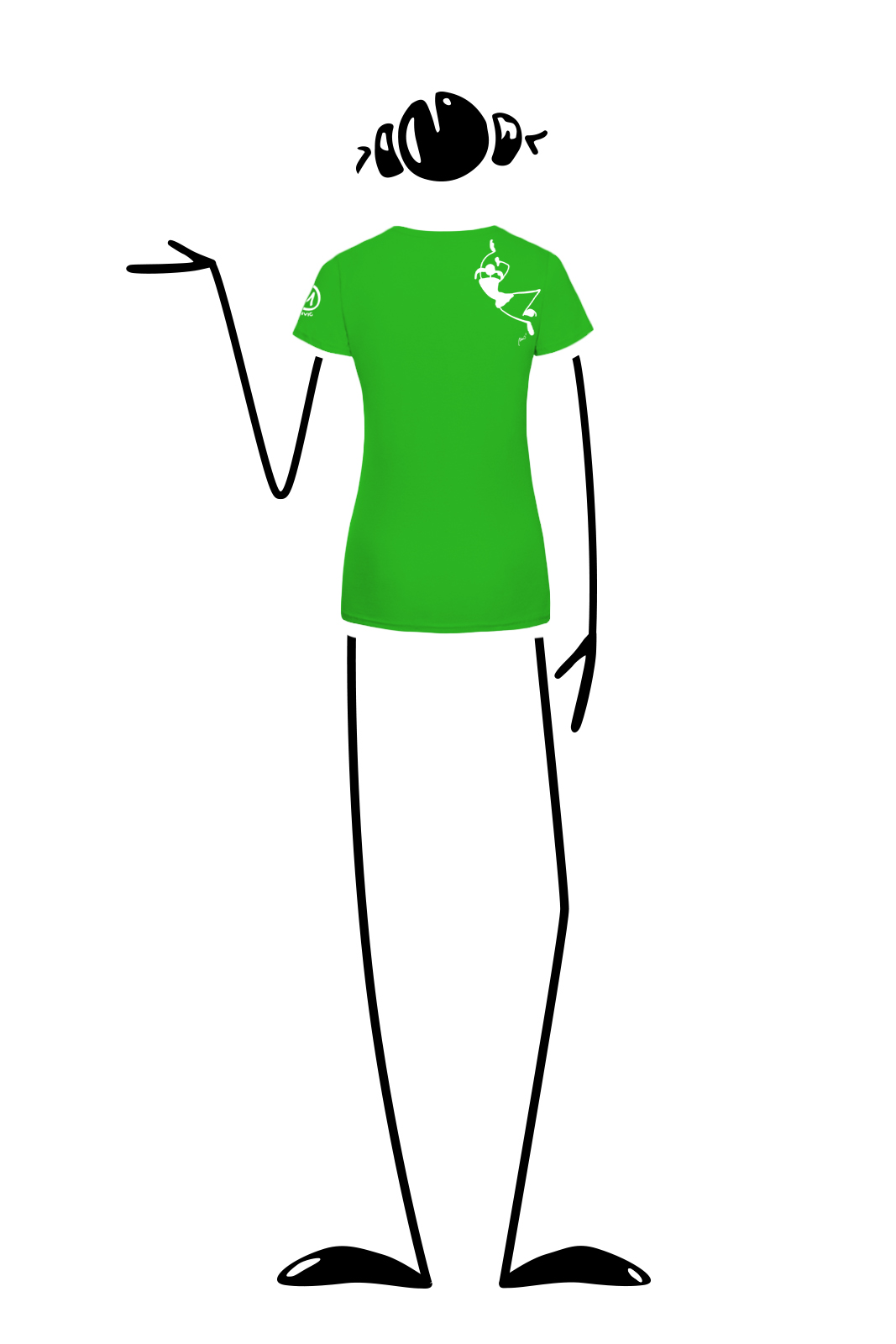 t-shirt arrampicata donna verde SHARON ORGANIC Monvic
