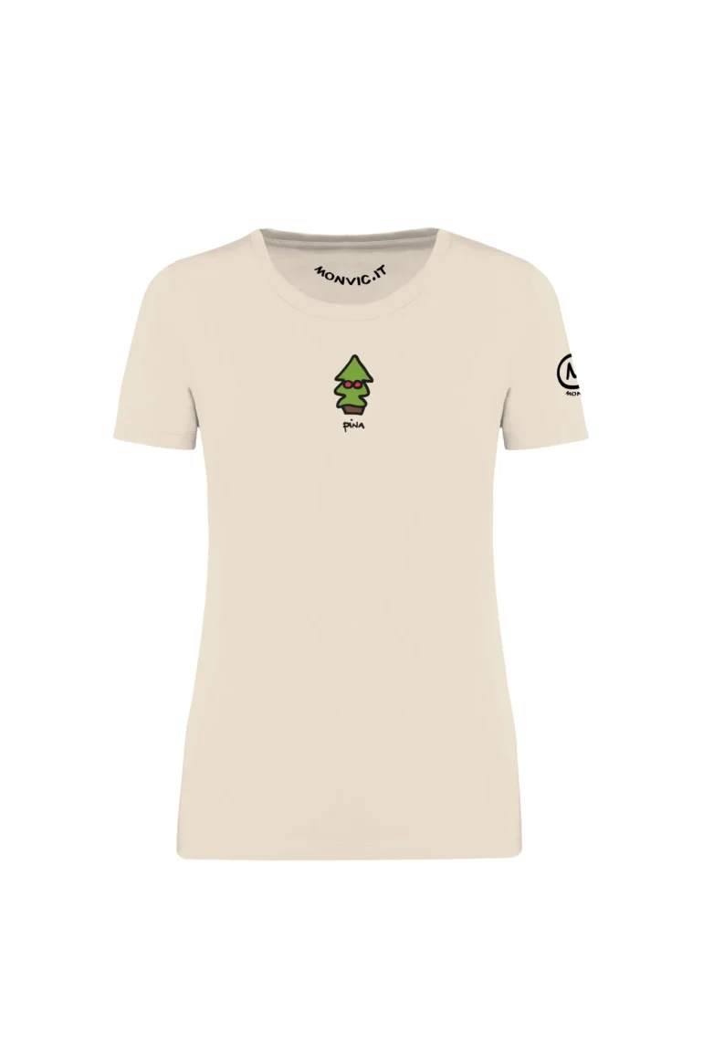 t-shirt arrampicata donna Pina e Pino di Natale - SHARON MONVIC fronte