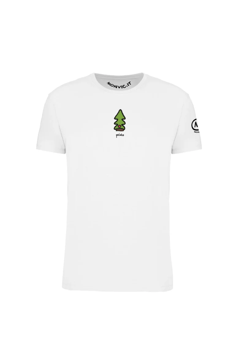 t-shirt uomo Natale Pino & Pina bianco - HASH MONVIC